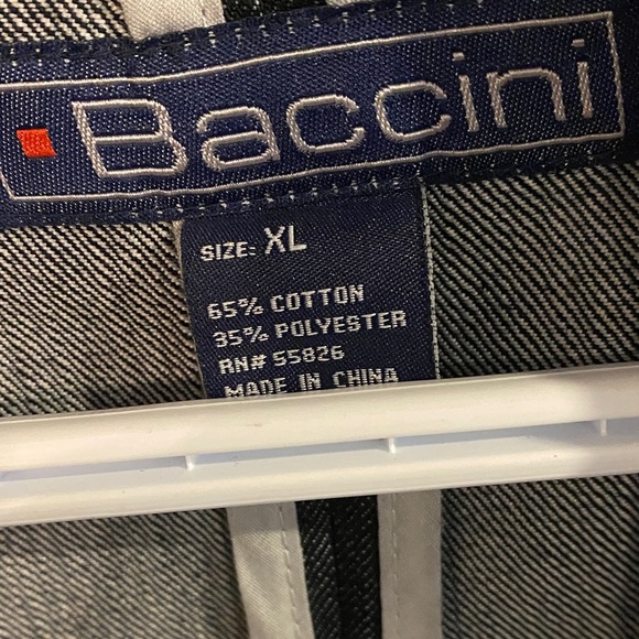 Baccini Dark Blue Denim Jacket with Gold Accents - Picture 2 of 7